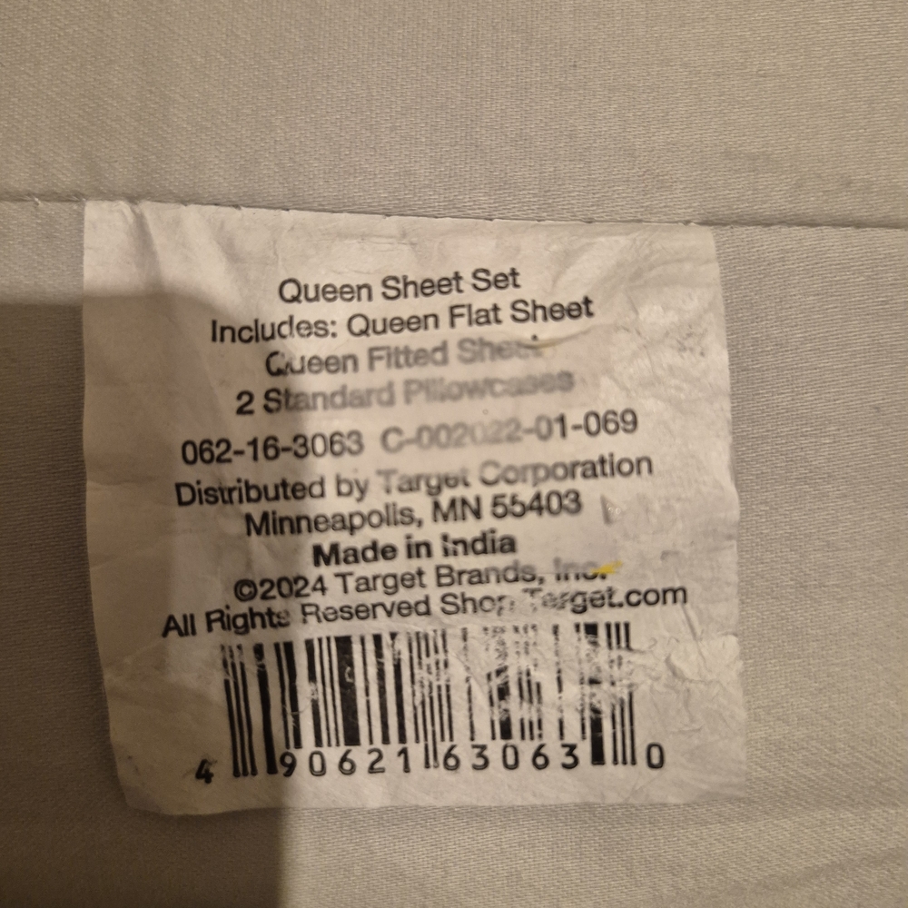 Queen solid performance sheet set-sour cream - Picture 4 of 4